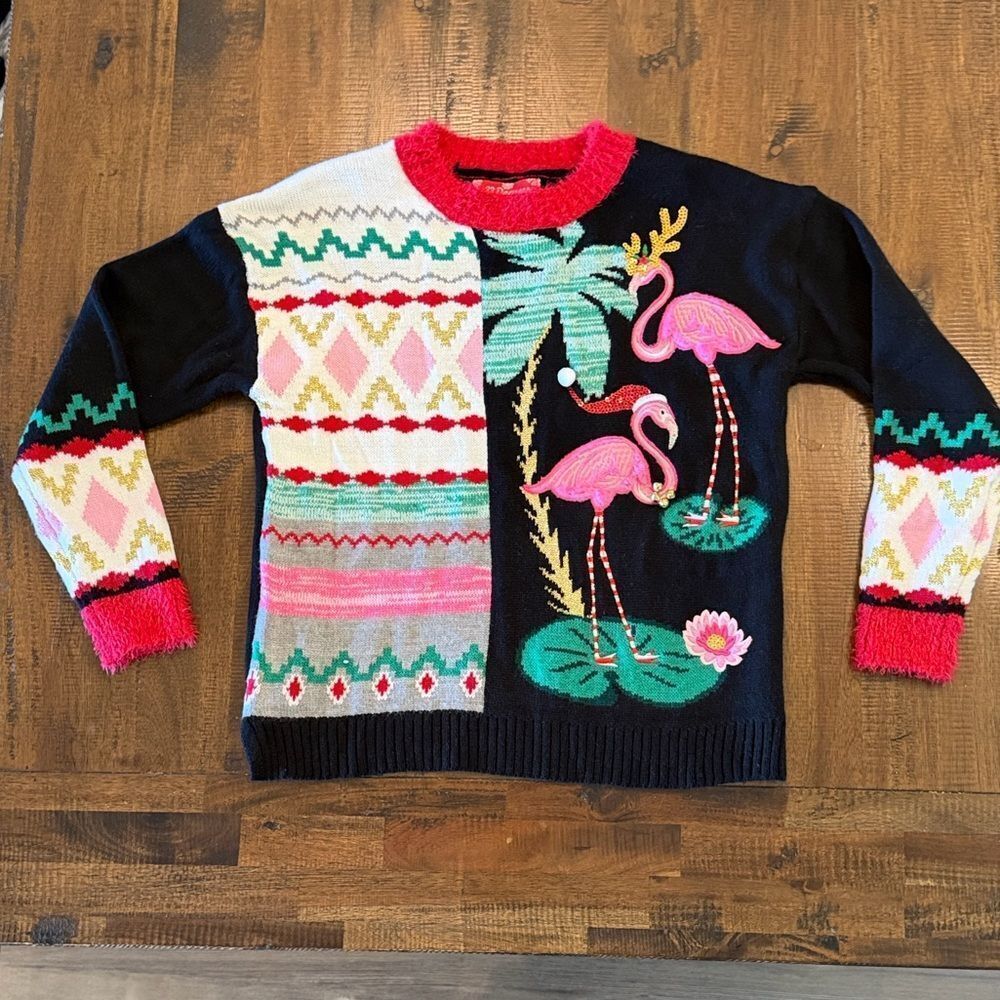 32 Degrees Pink Fuzzy Knit Sweater Collar